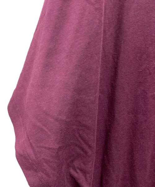 GROUND Y（グラウンドワイ）GROUND Y (グラウンドワイ) C/MO JERSEY DRAWCORD FRENCH SLEEVE T-SHIRT ボルドー サイズ:3の古着・服飾アイテム