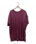 GROUND Y（グラウンドワイ）の古着「C/MO JERSEY DRAWCORD FRENCH SLEEVE T-SHIRT」｜ボルドー