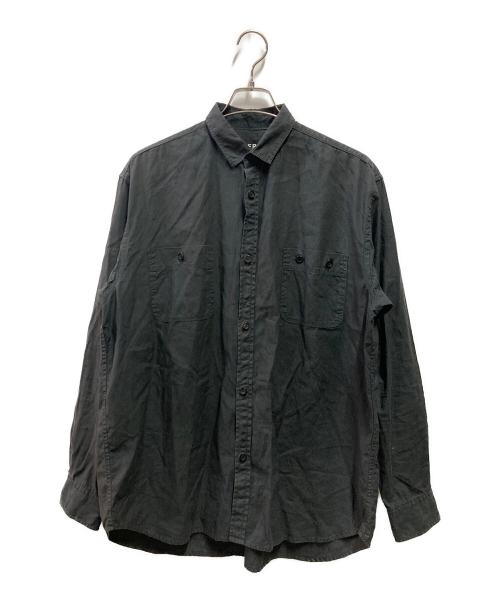 AUBERGE（オーベルジュ）AUBERGE (オーベルジュ) リネン混シャツ ブラック サイズ:44の古着・服飾アイテム
