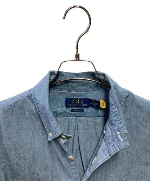 POLO RALPH LAUREN（ポロ・ラルフローレン）POLO RALPH LAUREN (ポロ・ラルフローレン) シャンブレーシャツ ブルー サイズ:Ｍの古着・服飾アイテム