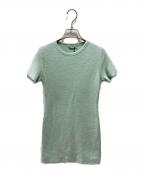 AURALEEオーラリー）の古着「WASHABLE WOOL PILE MINI DRESS」｜グリーン