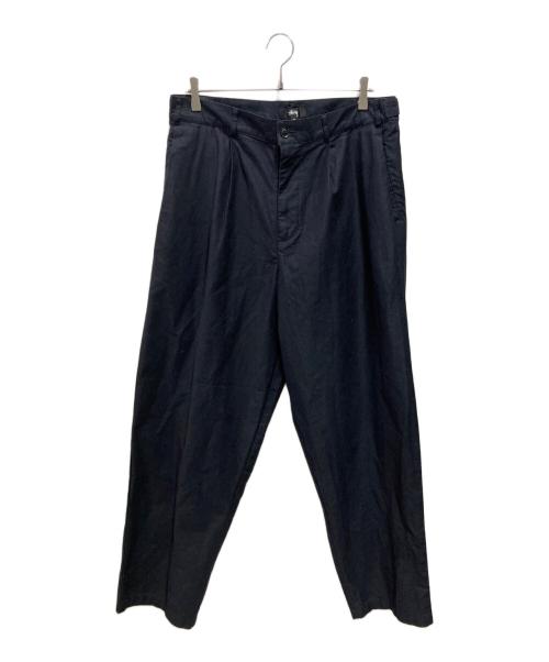 stussy（ステューシー）stussy (ステューシー) Volume Pleated Trouser ネイビー サイズ:34の古着・服飾アイテム