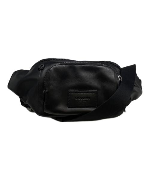 COACH（コーチ）COACH (コーチ) カーフレザーウエストポーチ ブラックの古着・服飾アイテム