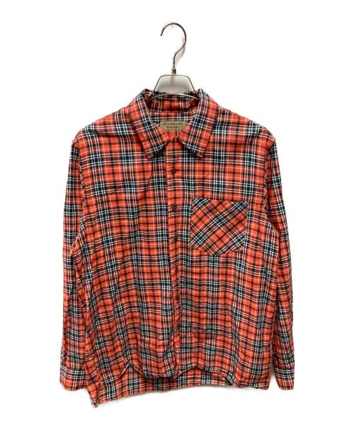 BURBERRY LONDON（バーバリーロンドン）BURBERRY LONDON (バーバリーロンドン) チェックシャツ レッド サイズ:Mの古着・服飾アイテム