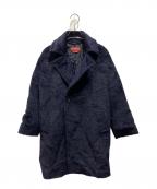 Max Mara Studioマックスマーラ ストゥディオ）の古着「アルパカウールシャギーコート」｜ネイビー