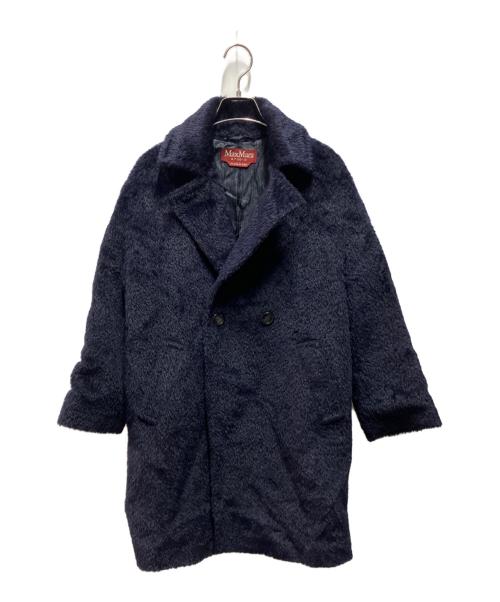 Max Mara Studio（マックスマーラ ストゥディオ）Max Mara Studio (マックスマーラ ストゥディオ) アルパカウールシャギーコート ネイビー サイズ:34の古着・服飾アイテム