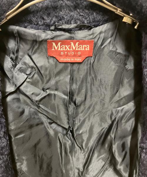Max Mara Studio（マックスマーラ ストゥディオ）Max Mara Studio (マックスマーラ ストゥディオ) アルパカウールシャギーコート ネイビー サイズ:34の古着・服飾アイテム