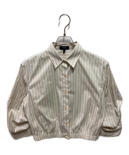theory（セオリー）theory (セオリー) クロップドシャツ ベージュ サイズ:Sの古着・服飾アイテム