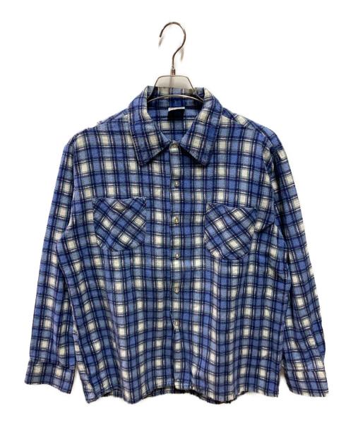 J.C.PENNY（ジェーシーペニー）J.C.PENNY (ジェーシーペニー) チェックシャツ ブルー サイズ:Lの古着・服飾アイテム