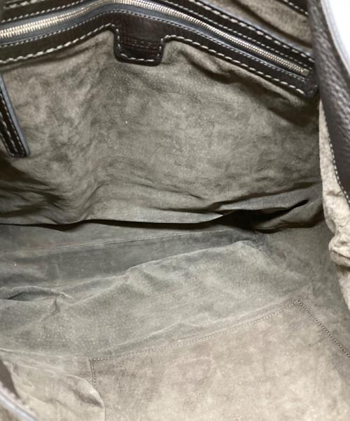 HIROFU（ヒロフ）HIROFU (ヒロフ) レザートートバッグ ブラウンの古着・服飾アイテム