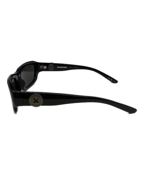 BALENCIAGA（バレンシアガ）BALENCIAGA (バレンシアガ) Rectangular Frame Sunglasses ブラック サイズ:58□18-140の古着・服飾アイテム