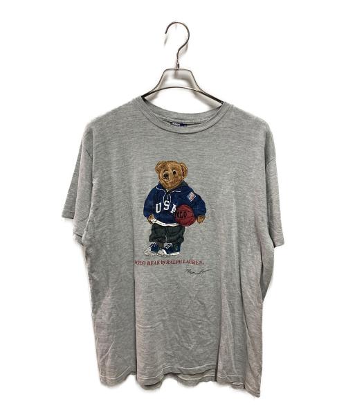 POLO RALPH LAUREN（ポロ・ラルフローレン）POLO RALPH LAUREN (ポロ・ラルフローレン) 90's ポロベアプリントTシャツ グレー サイズ:Mの古着・服飾アイテム