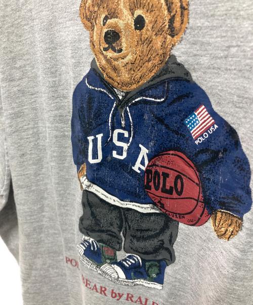 POLO RALPH LAUREN（ポロ・ラルフローレン）POLO RALPH LAUREN (ポロ・ラルフローレン) 90's ポロベアプリントTシャツ グレー サイズ:Mの古着・服飾アイテム