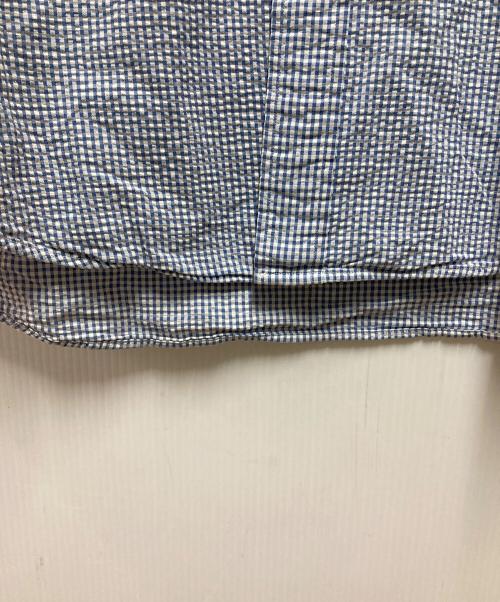 RALPH LAUREN（ラルフローレン）RALPH LAUREN (ラルフローレン) BLAKE シアサッカーシャツ ホワイト×ブルー サイズ:Mの古着・服飾アイテム