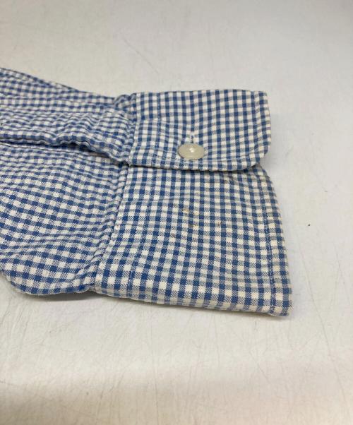 RALPH LAUREN（ラルフローレン）RALPH LAUREN (ラルフローレン) BLAKE シアサッカーシャツ ホワイト×ブルー サイズ:Mの古着・服飾アイテム