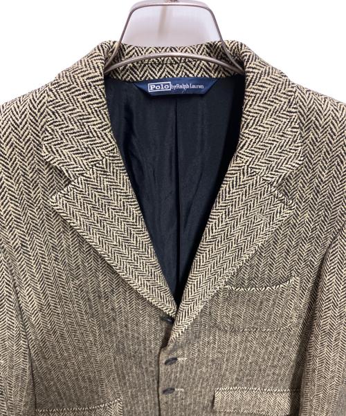 POLO RALPH LAUREN（ポロ・ラルフローレン）POLO RALPH LAUREN (ポロ・ラルフローレン) ヘリンボーンジャケット ベージュ サイズ:170の古着・服飾アイテム