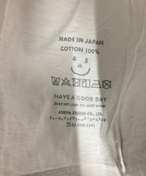 45R（フォーティファイブ・アール）45R (フォーティファイブ・アール) Tシャツ ホワイト サイズ:FREEの古着・服飾アイテム