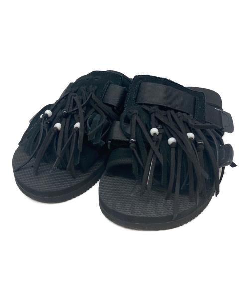 suicoke（スイコック）suicoke (スイコック) フリンジ ストラップ サンダル ブラック サイズ:27の古着・服飾アイテム