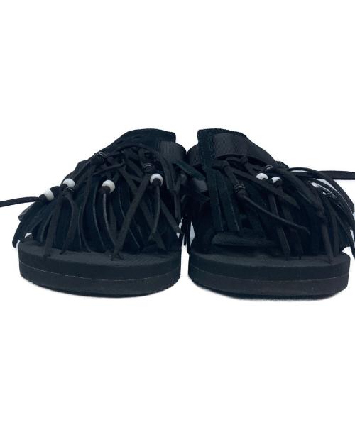suicoke（スイコック）suicoke (スイコック) フリンジ ストラップ サンダル ブラック サイズ:27の古着・服飾アイテム