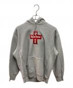 SUPREMEシュプリーム）の古着「20FW Cross Box Logo Hooded Sweatshirt」｜グレー