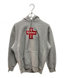 SUPREME（シュプリーム）の古着「20FW Cross Box Logo Hooded Sweatshirt」｜グレー