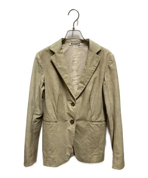JIL SANDER（ジルサンダー）JIL SANDER (ジルサンダー) 00's レザージャケット グリーン サイズ:38の古着・服飾アイテム