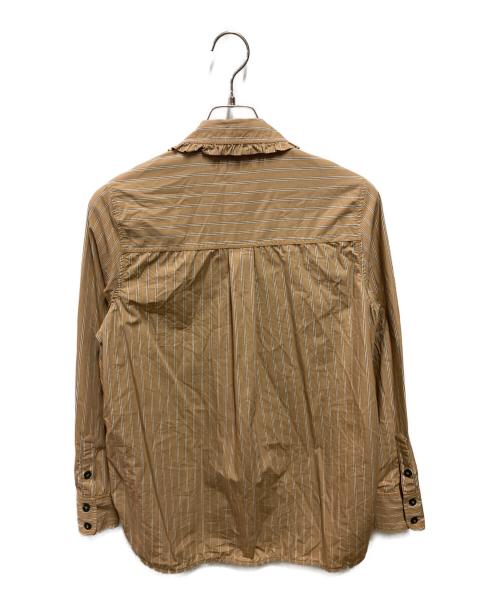 GANNI（ガニー）GANNI (ガニー) フリルシャツ ブラウン サイズ:36の古着・服飾アイテム