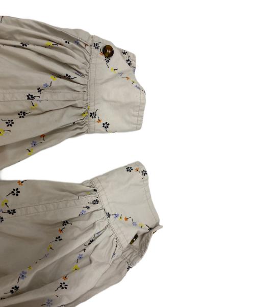 GANNI（ガニー）GANNI (ガニー) パフスリーブ花柄ワンピース グレー サイズ:34の古着・服飾アイテム