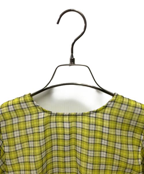 GANNI（ガニー）GANNI (ガニー) Organza Wide Sleeves Fitted Blouse グリーン サイズ:34の古着・服飾アイテム