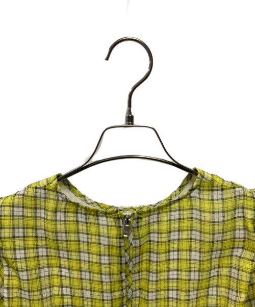 GANNI（ガニー）GANNI (ガニー) Organza Wide Sleeves Fitted Blouse グリーン サイズ:34の古着・服飾アイテム