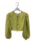 GANNI (ガニー) Organza Wide Sleeves Fitted Blouse グリーン サイズ:34：5000円
