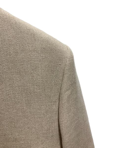 ATON（エイトン）ATON (エイトン) リネンノーカラージャケット ベージュ サイズ:1の古着・服飾アイテム