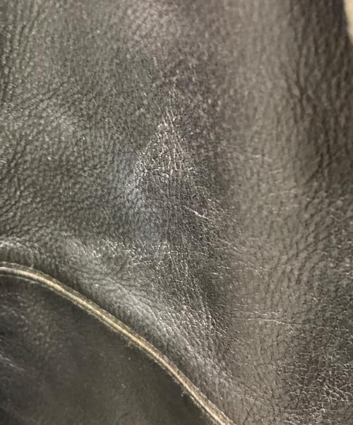 RRL（ダブルアールエル）RRL (ダブルアールエル) MOORHOUSE LEATHER JACKET レザーカーコート ブラック サイズ:Ｓの古着・服飾アイテム