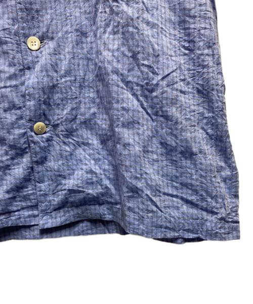 BoTT（ボット）BoTT (ボット) Windowpane S/S Shirt ブルー サイズ:Ｍの古着・服飾アイテム