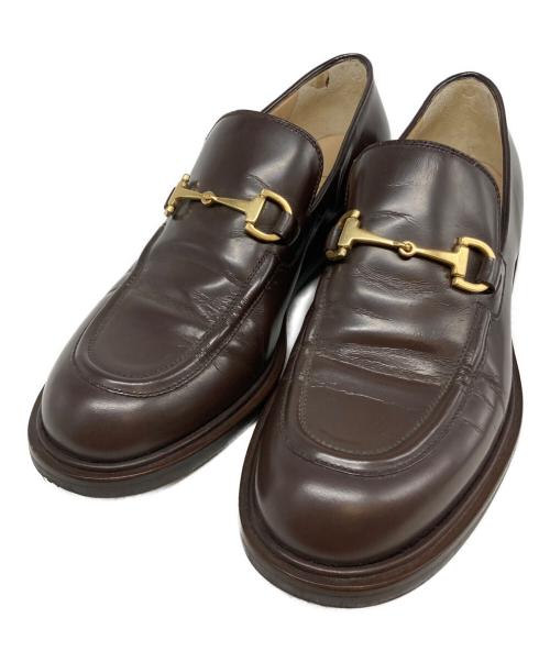 GUCCI（グッチ）GUCCI (グッチ) ホースビットローファー ブラウン サイズ:36.5の古着・服飾アイテム