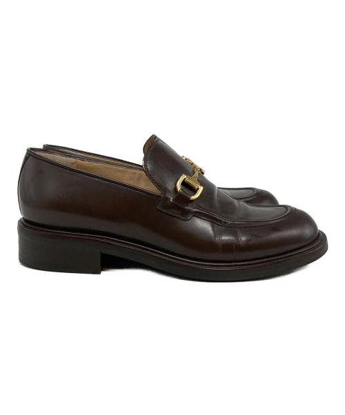 GUCCI（グッチ）GUCCI (グッチ) ホースビットローファー ブラウン サイズ:36.5の古着・服飾アイテム