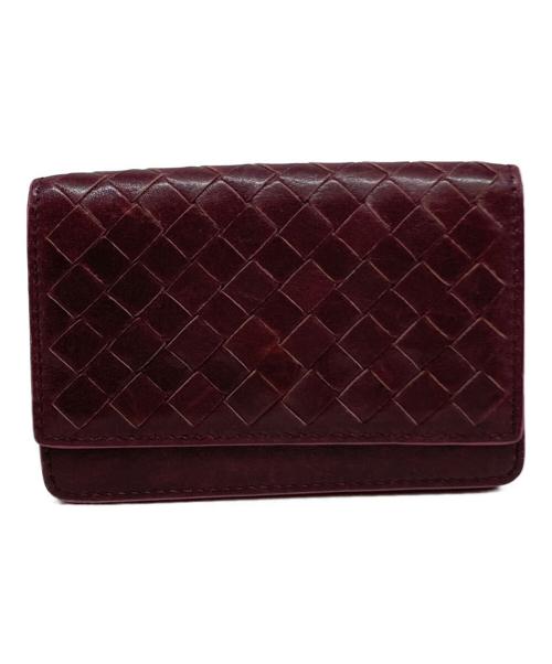BOTTEGA VENETA（ボッテガベネタ）BOTTEGA VENETA (ボッテガベネタ) カードケース ボルドーの古着・服飾アイテム