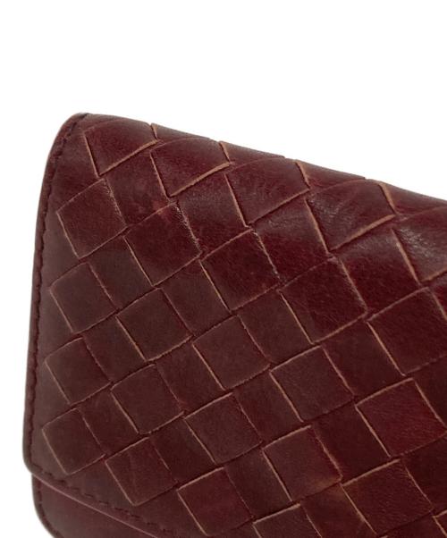 BOTTEGA VENETA（ボッテガベネタ）BOTTEGA VENETA (ボッテガベネタ) カードケース ボルドーの古着・服飾アイテム