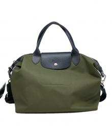LONGCHAMP（ロンシャン）の古着「ル プリアージュ エナジー L トップハンドルバッグ」｜グリーン