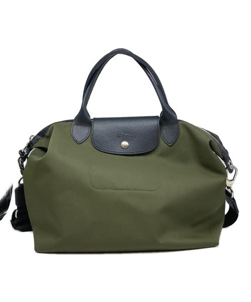 LONGCHAMP（ロンシャン）LONGCHAMP (ロンシャン) ル プリアージュ エナジー L トップハンドルバッグ グリーンの古着・服飾アイテム