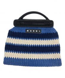 MARNI（マルニ）の古着「クロシェバッグ」｜ホワイト×ブルー