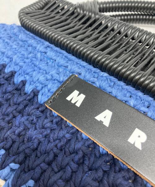 MARNI（マルニ）MARNI (マルニ) クロシェバッグ ホワイト×ブルーの古着・服飾アイテム