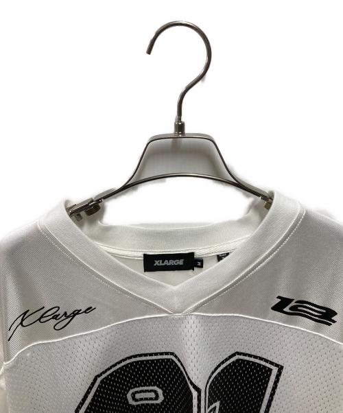 X-LARGE（エクストララージ）X-LARGE (エクストララージ) FOOTBALL JERSEY ホワイト サイズ:Ｍの古着・服飾アイテム
