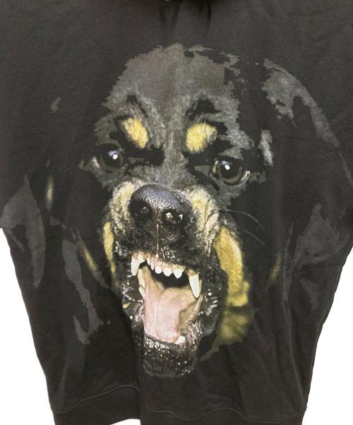 GIVENCHY（ジバンシィ）GIVENCHY (ジバンシィ) ロットワイラープリントノースリーブパーカー ブラック サイズ:XSの古着・服飾アイテム