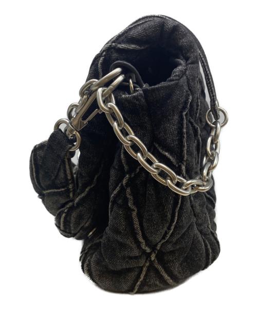 DIESEL（ディーゼル）DIESEL (ディーゼル) CHARM-Dデニムショルダーバッグ ブラックの古着・服飾アイテム