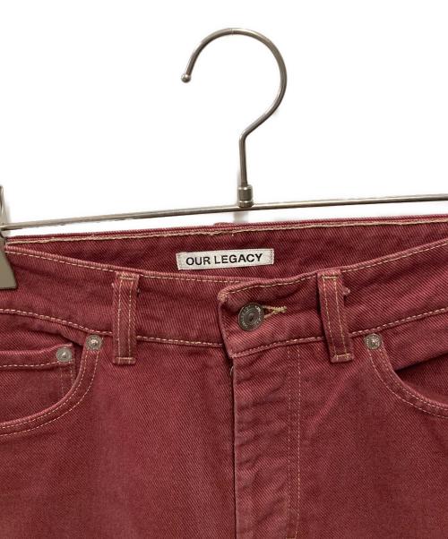 OUR LEGACY（アワーレガシー）OUR LEGACY (アワーレガシー) LINEARCUTデニムパンツ レッド サイズ:27の古着・服飾アイテム