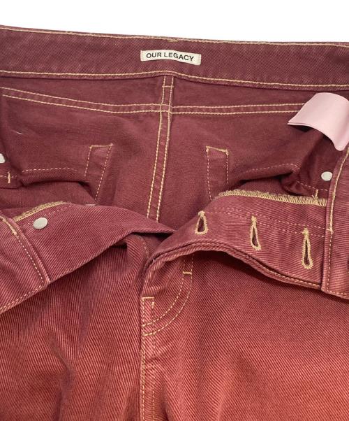 OUR LEGACY（アワーレガシー）OUR LEGACY (アワーレガシー) LINEARCUTデニムパンツ レッド サイズ:27の古着・服飾アイテム