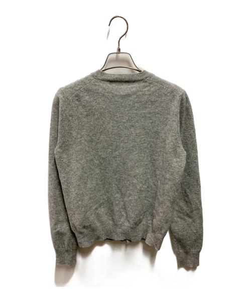 PLAY COMME des GARCONS（プレイコムデギャルソン）PLAY COMME des GARCONS (プレイコムデギャルソン) ハートロゴウールカーディガン グレー サイズ:Mの古着・服飾アイテム