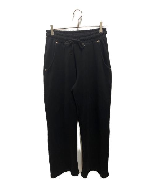 FLOW AUTHOR RATION（フロー オウサー レイション）FLOW AUTHOR RATION (フロー オウサー レイション) スタッズスウェットパンツ ブラック サイズ:Ｍの古着・服飾アイテム