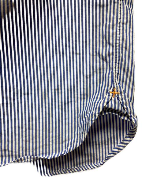 BEAMS PLUS（ビームスプラス）BEAMS PLUS (ビームスプラス) B.D. London Stripe100/2 Broad ブルー サイズ:Ｍの古着・服飾アイテム